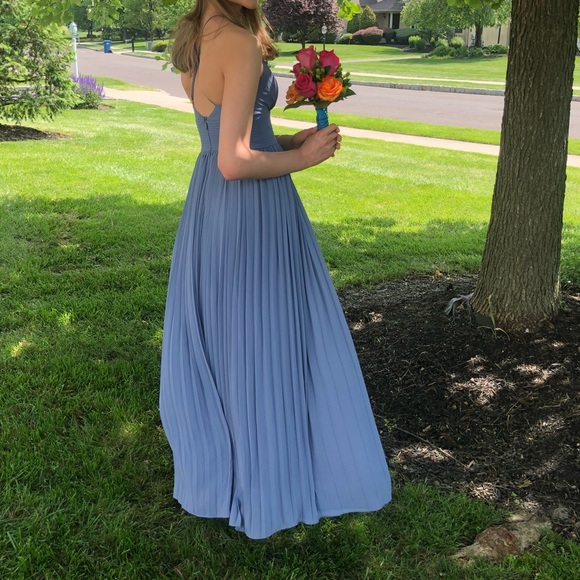 Beautiful Light Blue Floor Length Dress - Picture 4 of 6